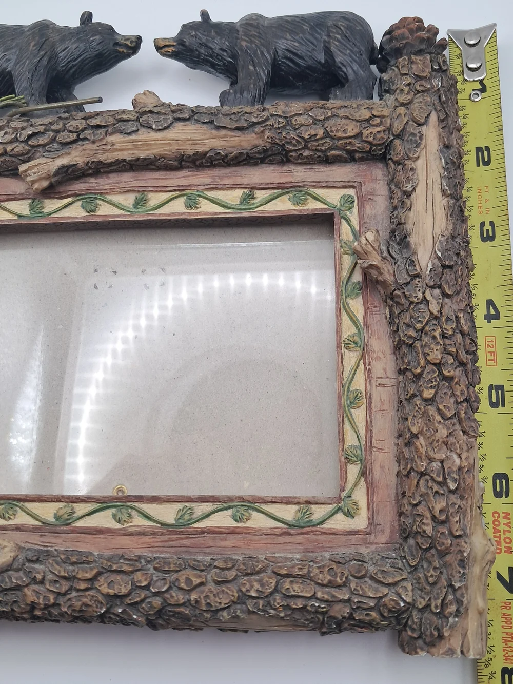 Adirondack Bear Wooden Picture Frame of Resin for 3.5